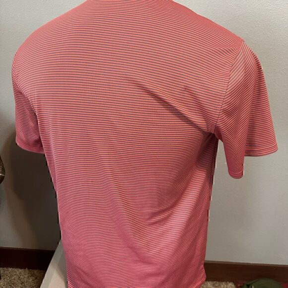 Under Armour HeatGear Mens Medium Striped Short Sleeve Polo - Picture 4 of 7